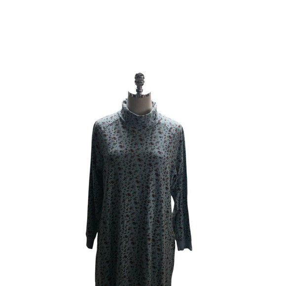 The Vermont Country Store Dress Women's Size Medium Navy 100% Cotton Maxi - Picture 4 of 5